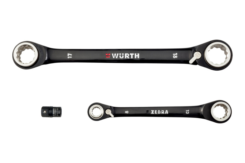 라쳇 더블 엔드 박스 렌치 세트 3PCS, 블랙 에디션