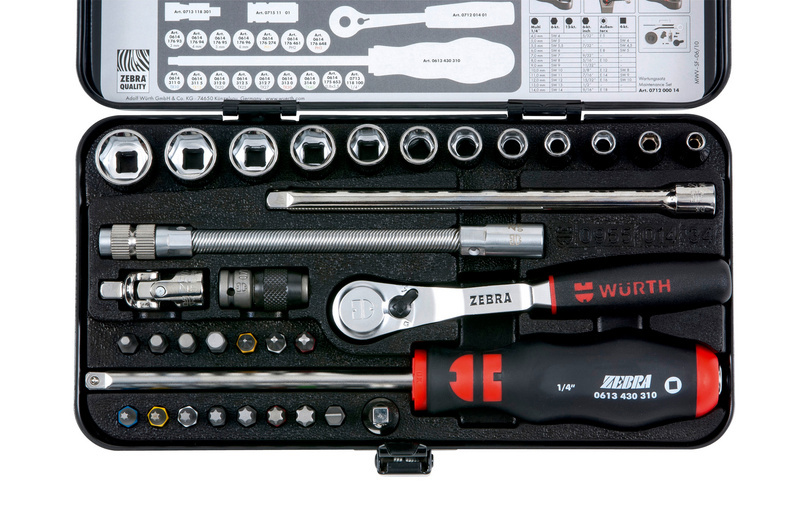 ¼" 소켓렌치 세트 34PCS