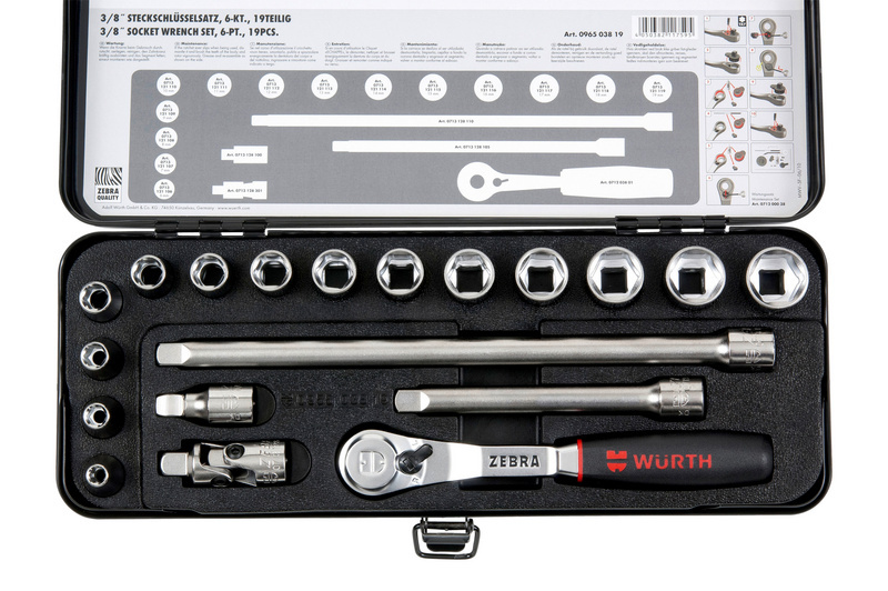 ⅜"소켓 렌치 세트 19pcs, 방진 라쳇