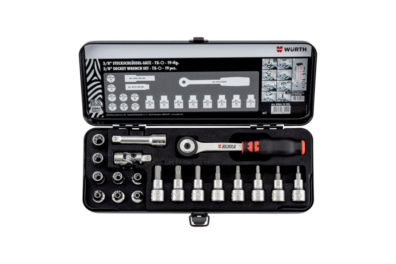 ⅜"소켓 렌치 세트 19PCS, TX,