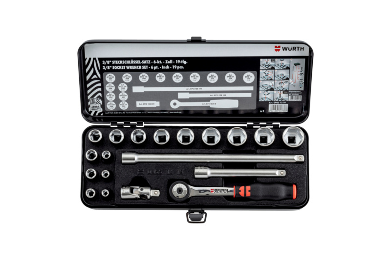 ⅜"소켓 렌치 세트 19pcs