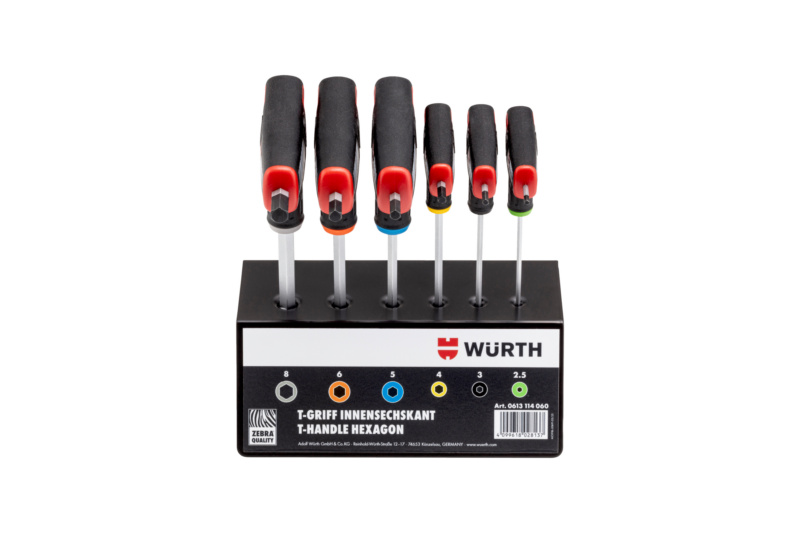 T 핸들 세트 6PCS, HEX, 볼 헤드, 금속 케이스 포함
