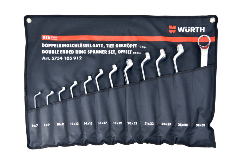 더블 박스 엔드 렌치 세트 12PCS, 꺾임