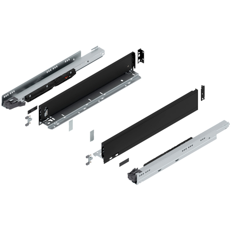 20" Legrabox Drawer System M Height, 3-9/16", 170lb Capacity Full-Extension with BLUMOTION, Carbon Black Matte, item B773M50S-20CB