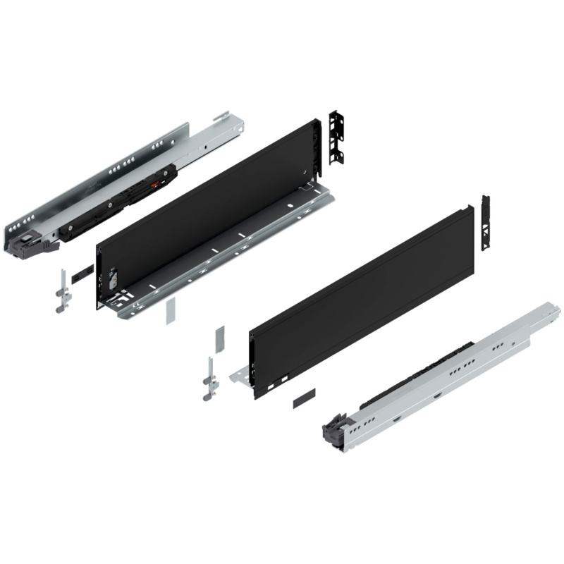 20" Legrabox Drawer System K Height, 5-1/16", 170lb Capacity Full-Extension with BLUMOTION, Carbon Black Matte, item B773K50S-20CB