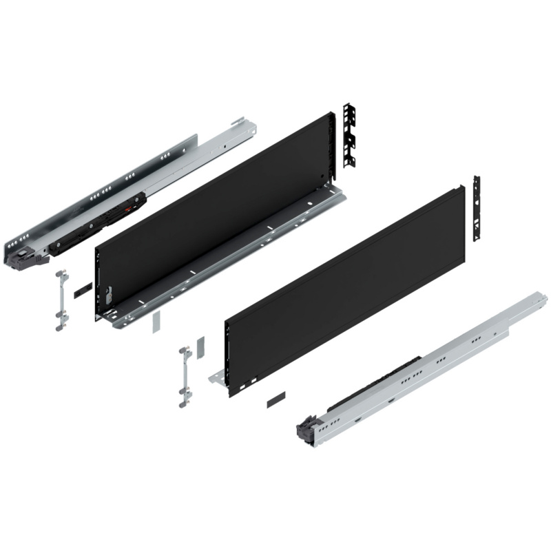 26" Legrabox Drawer System C Height, 7", 170lb Capacity Full-Extension with BLUMOTION, Carbon Black Matte, item B773C65S-26CB