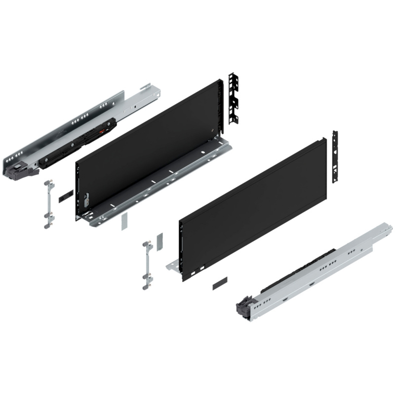 20" Legrabox Drawer System C Height, 7", 170lb Capacity Full-Extension with BLUMOTION, Carbon Black Matte, item B773C50S-20CB