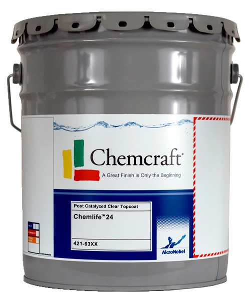 Chemlife 24 Conversion Varnish Clear Topcoat, Satin, 55 Gallon