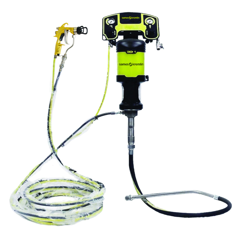 15C25 Wall-Mount Airmix Paint Pump System with Xcite Gun & 25ft