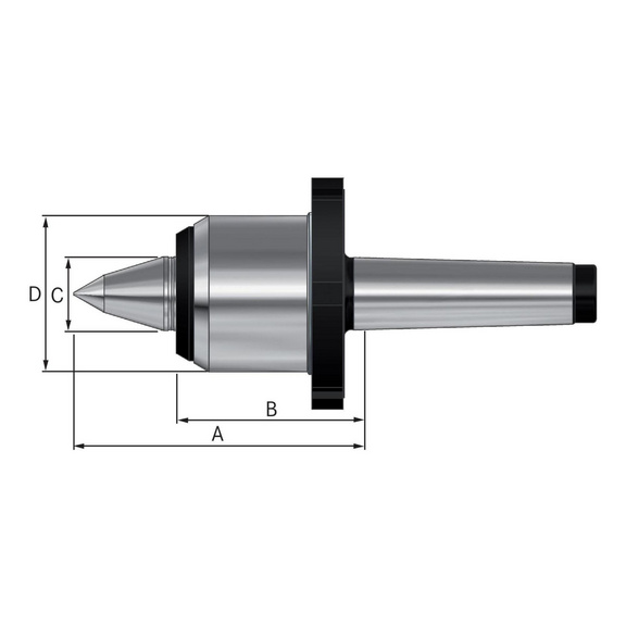 R&Ouml;HM Mitlaufende Zentrierspitze - 1