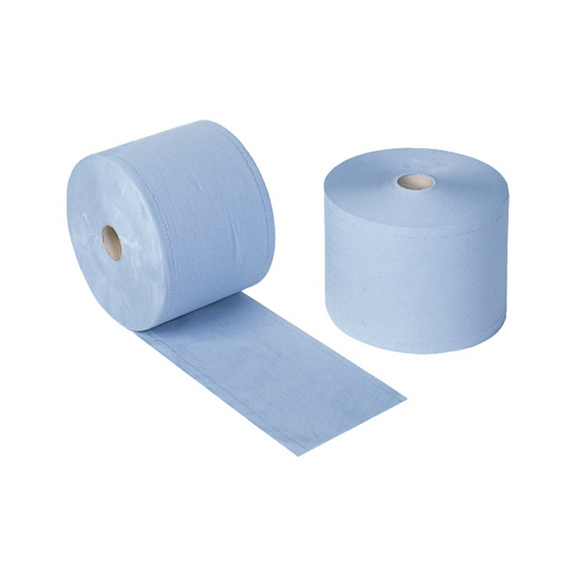 Papier-Wischtücher blau auf Rolle 38 x ca. 24 cm, 3-lagig 1000 Blatt