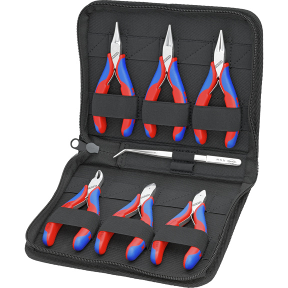 KNIPEX Elektronik-Zangen-Set 7-teilig, in Textiltasche