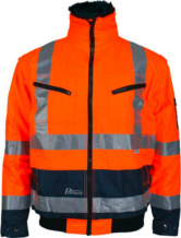 Výstražná pilotní bunda oranžová/navy EN ISO 20471, třída 3, XXL