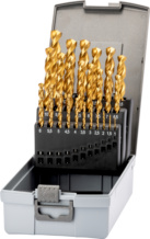 Sada spirálových vrtáků TLP HSSE-TIN DIN 338 1,0–13,0 mm, 0,5 v kazetě