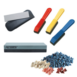 Pulling stones, grinding files, abrasives for vibratory grinding systems
