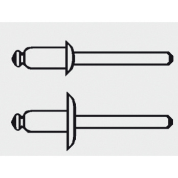 VISO assortment multi-purpose rivet/blind rivet with round pan head including hand rivet tool - Viso multi-purpose rivet/blind rivet assortment with round pan head including hand rivet tool, sleeve: aluminium alloy: Mandrel: galv. steel