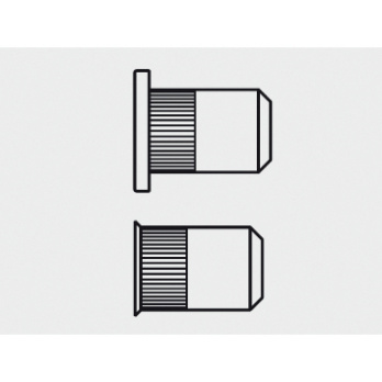 VISO assortment blind rivet nuts with round pan head/countersunk head with knurling, including hand rivet tool - VISO blind rivet nut assortment with pliers, round pan head/countersunk head, galvanised steel, with knurling