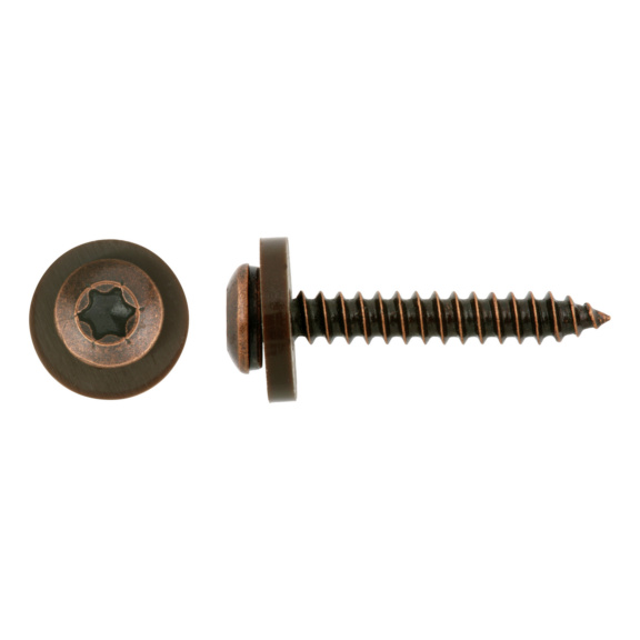 Fensterbankschraube mit Scheibe Blechschraubengewinde A2 TX - 1