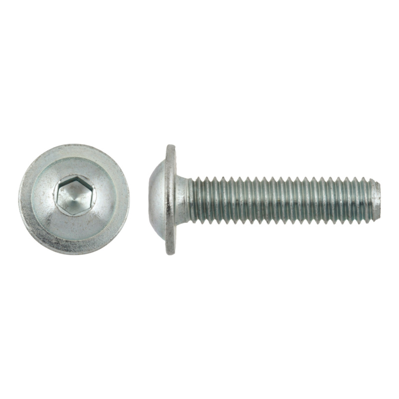 Buy Pan head screw with flange, DIN EN ISO 73802 10.9, galvanised online