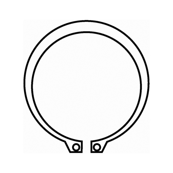 Sicherungsring Welle DIN 471 Bronze CuSn6 blank Regelausführung - 1