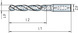 VHM-Spiralbohrer Speeddrill+ Inox DIN 6537K, kurz 3xD, 2 F&uuml;hrungsfasen, mit Innenk&uuml;hlung - 2