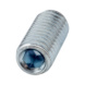 Gewindestift mit Innensechskant und Ringschneide ISO 4029, Stahl 45H, verzinkt blau passiviert (A2K) - 3