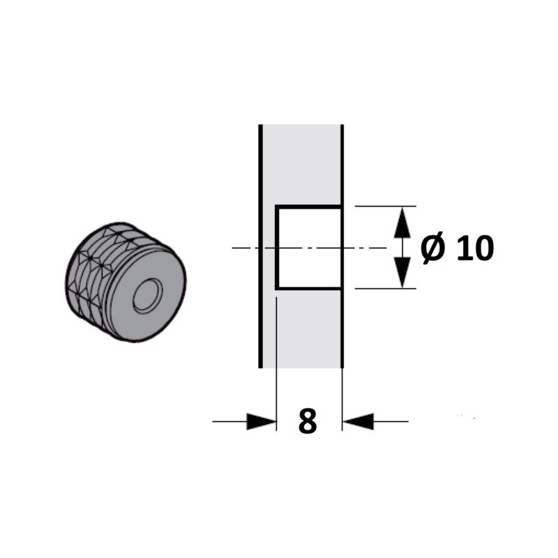Dünntür-Set TopLine L für extra dünne Türen von nur 10 bis 12 mm Türdicke - 6