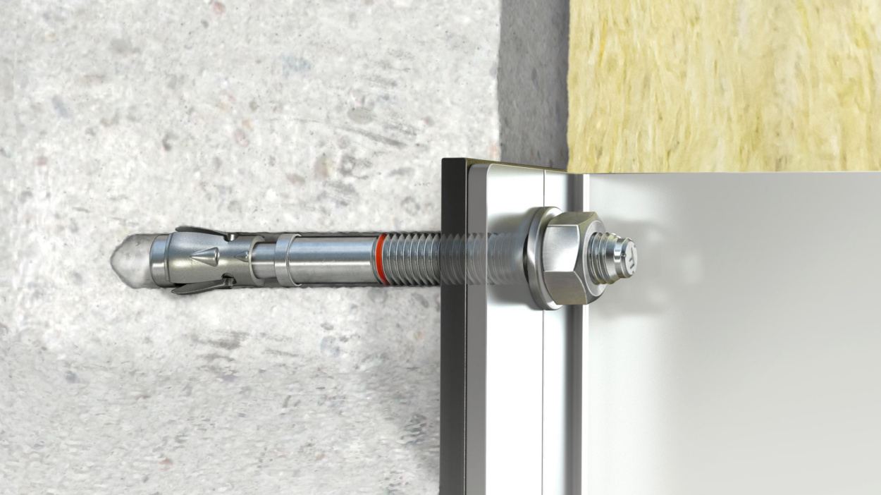 Fixanker W-FAZ PRO im Einbauzustand