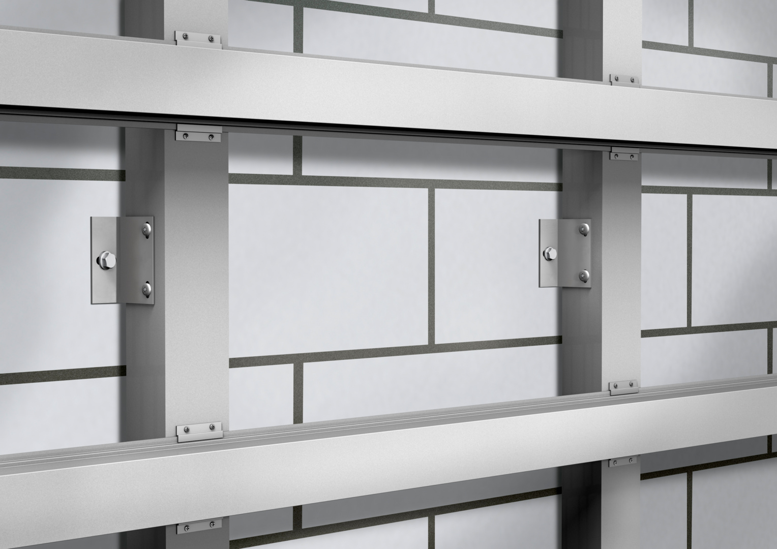 Befestigung Metallunterkonstruktion in Mauwerk aus Kalksandstein