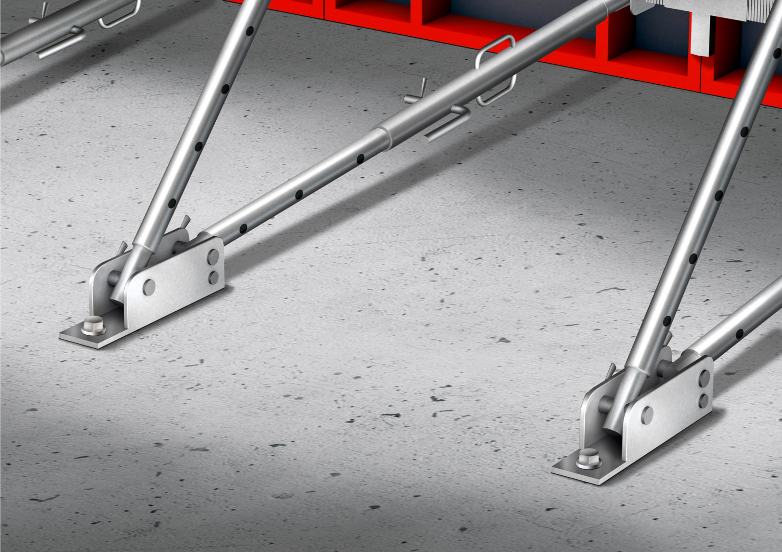 Befestigung Konsole mit Rohrschelle (Rohrbefestigung)