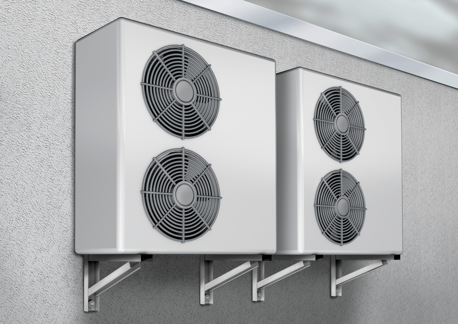 Befestigung Konsolen mit Klimageräten