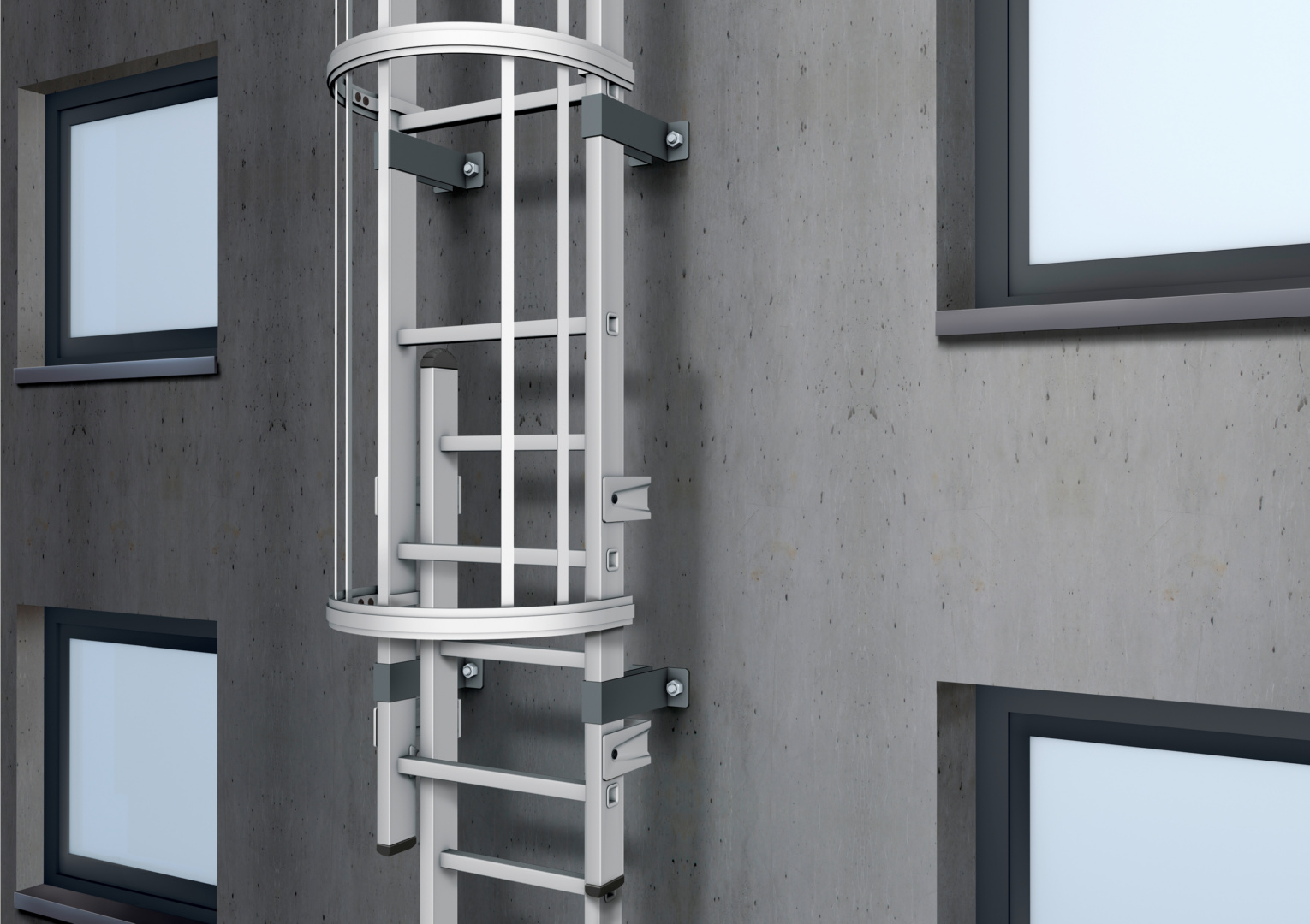 Befestigung Rettungsleiter/Fluchtleiter