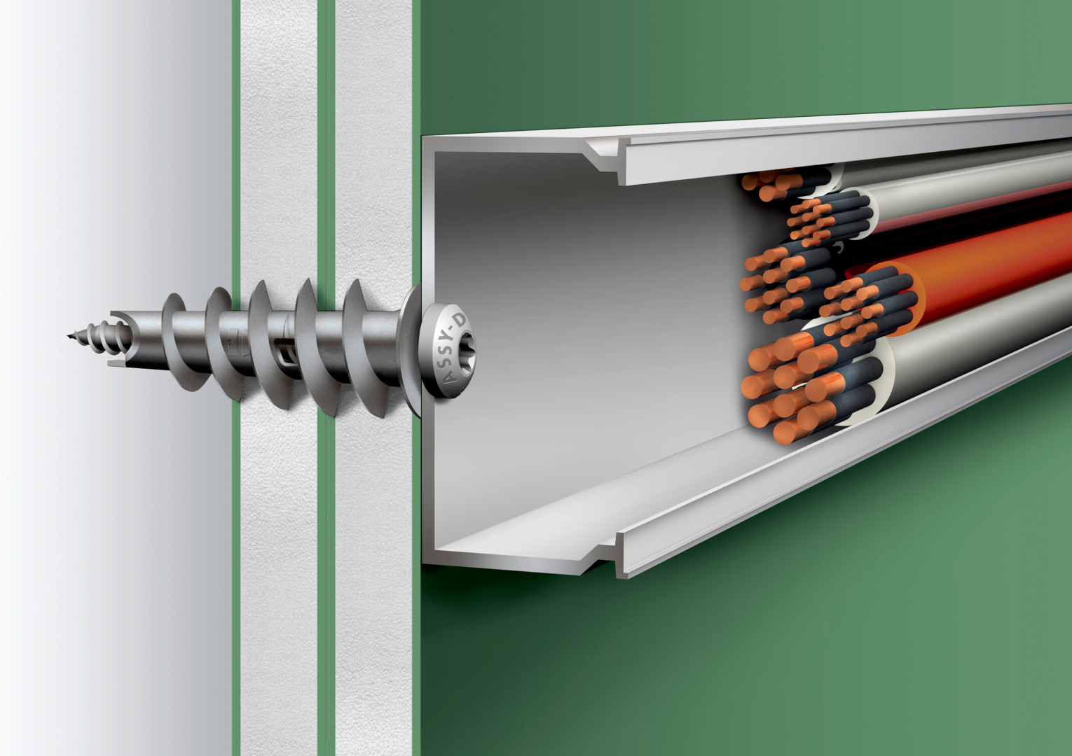 Befestigung Kabelkanal