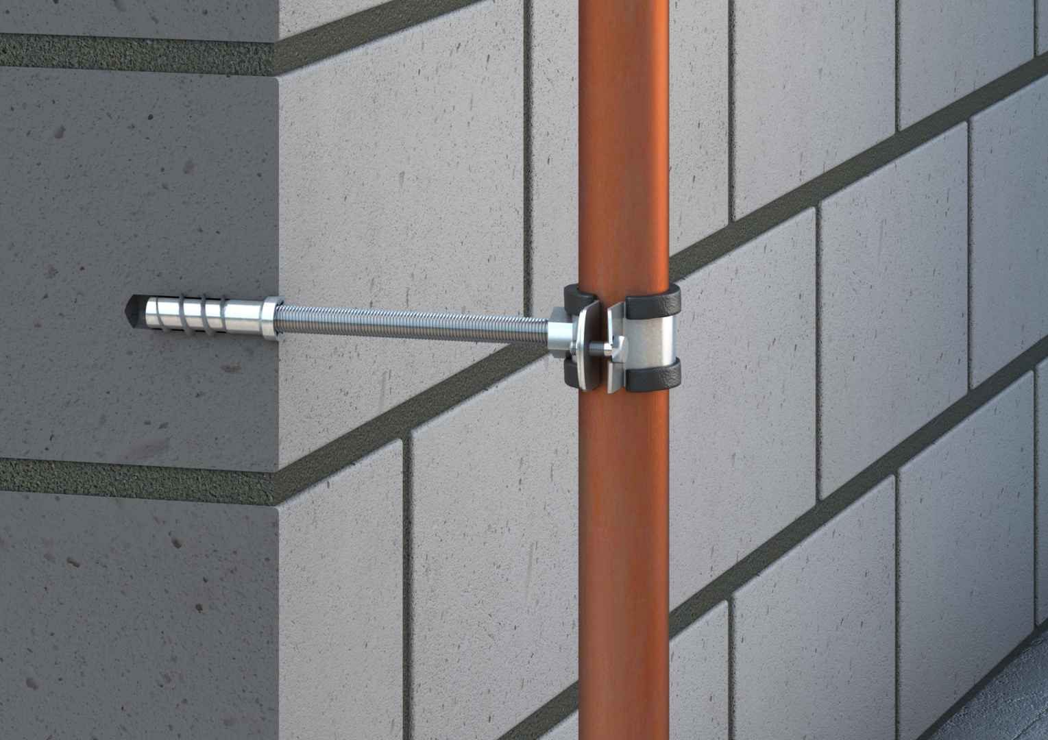 Befestigung Rohrschelle (Rohrbefestigung)