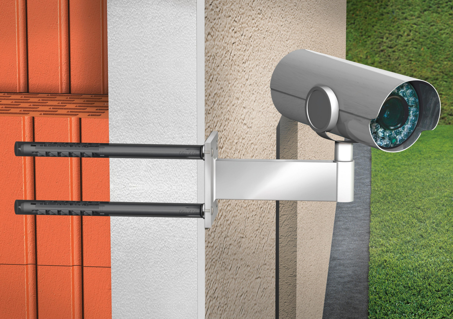 Befestigung Überwachungskamera
