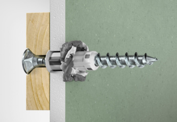 Teaser Befestigung in Plattenbaustoffen mit Holz- oder Dübelschrauben