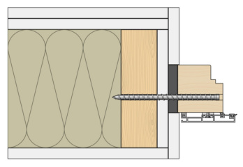 Teaser Abstandsmontageschraube AMO® in Holz – für GK 4 & 5