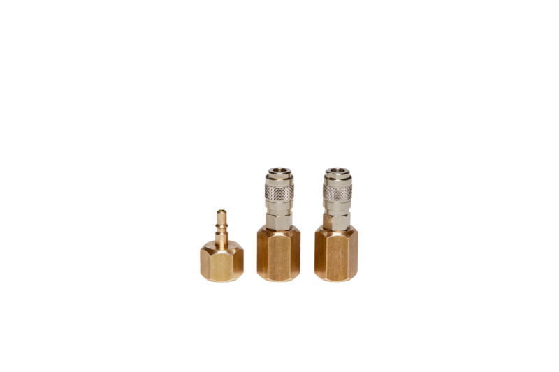 Adapter set for use with hermetic oil and UV containers
