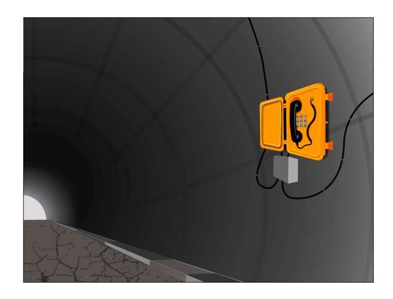 Beschilderung und Notfallapparate