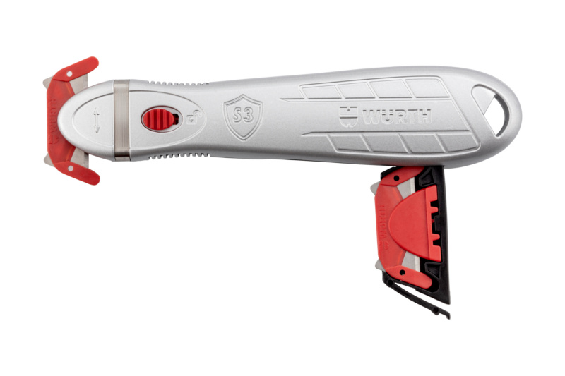 Couteau sécurité S3 avec lame protégée poignée alu