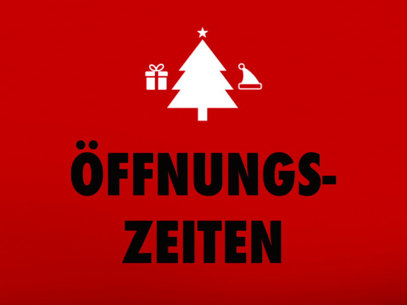 Öffnungszeiten zwischen den Jahren